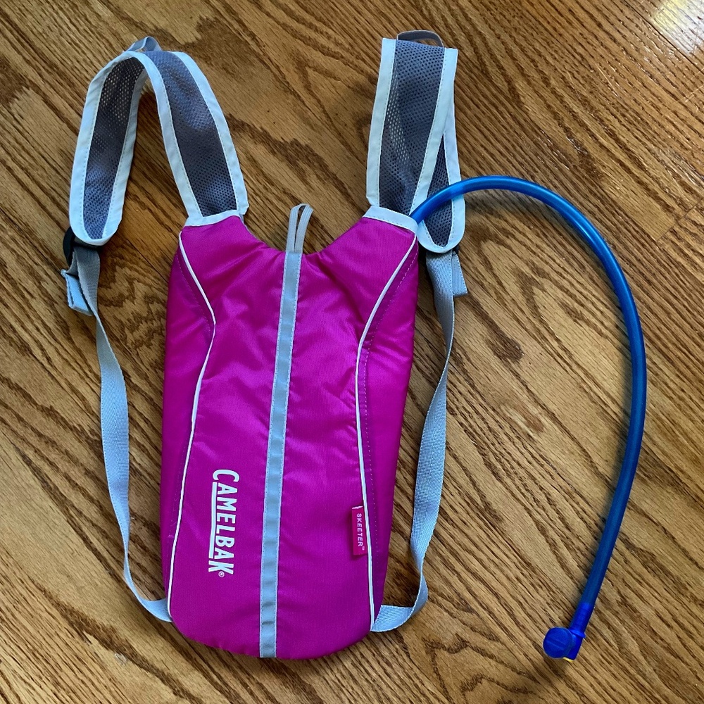 Camelbak Pink Hydration Pack with Blue Tube
